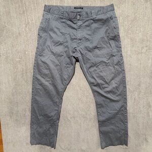 John Varvatos USA Casual Chino Pants Gray Men's 38 Straight Stretch Preppy